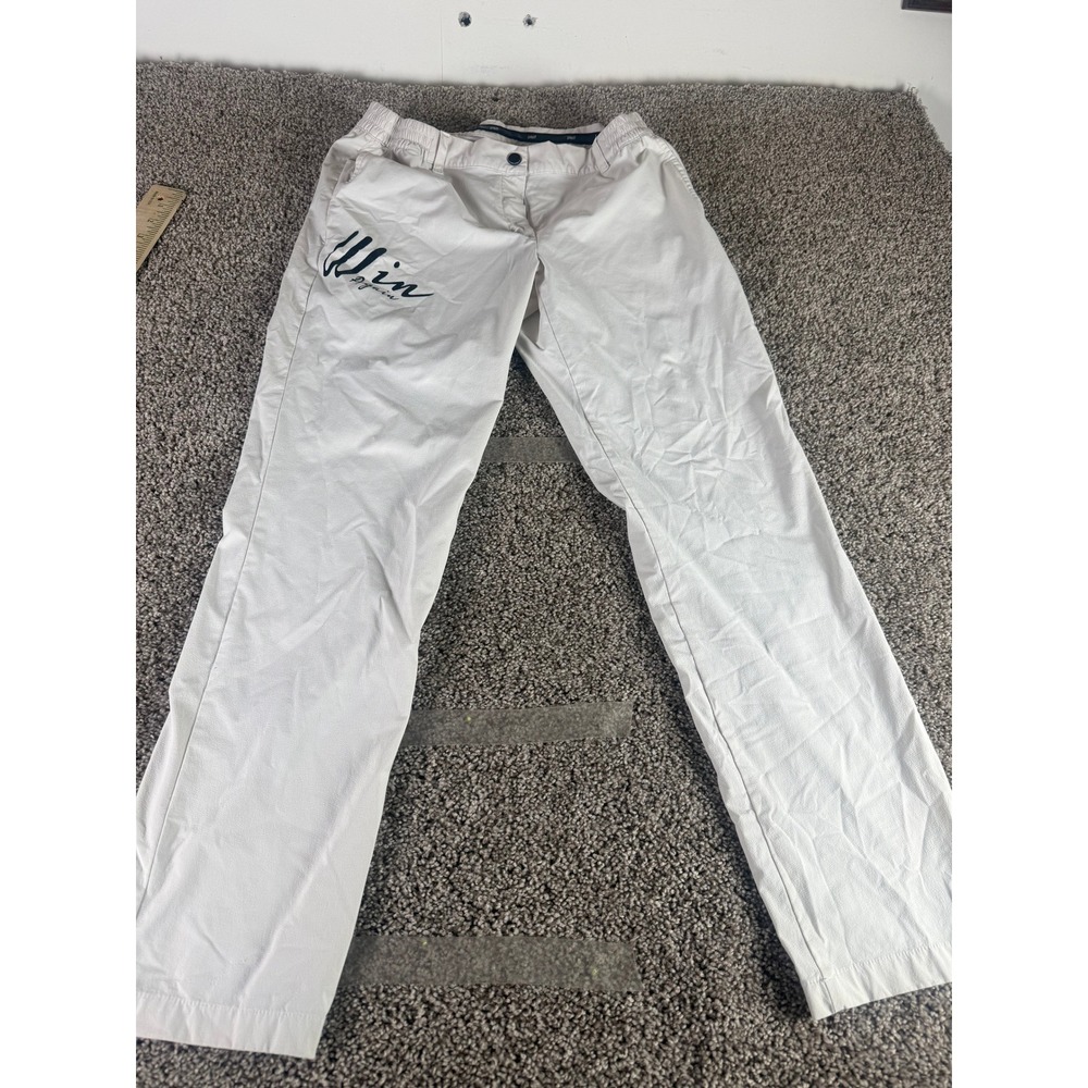 MIXIT Win Again Jeggings Womens White Side Stripe Stretch Pull On Pants - M
